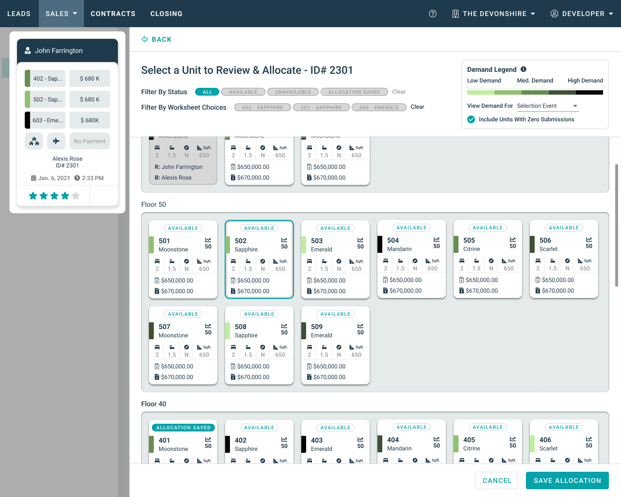 Allocation Planning