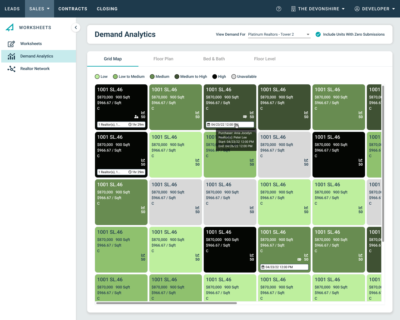 Demand Analytics – Grid Map